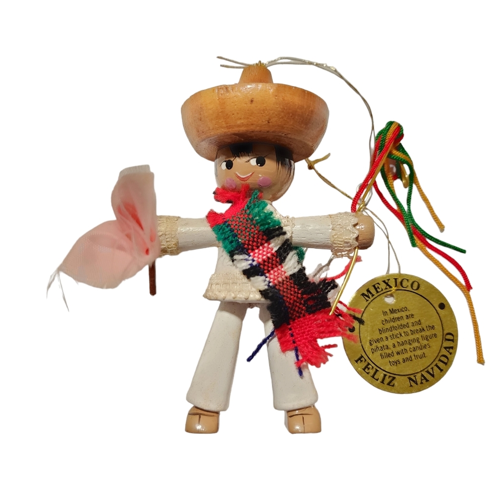 Vintage Sears Christmas Around the World Ornament Mexico 1980 Pre Owned Conditio